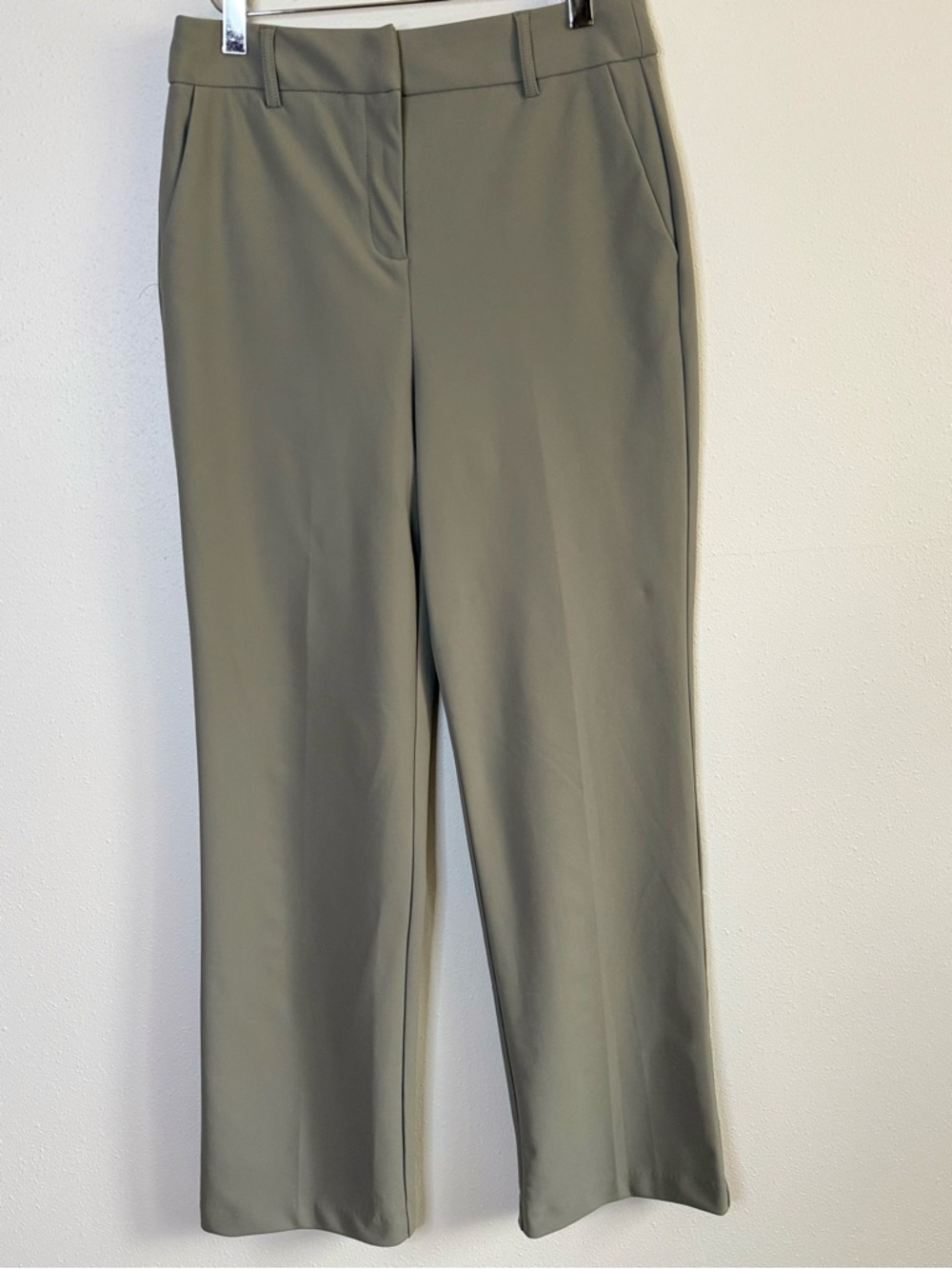 Christian Siriano Taupe Stretch Tailored Straight Leg Ankle Pants Size 4